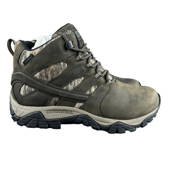 Merrell Moab Timber Thermo 6" WP SR Espresso Brown Boots Men's Size 12 - Picture 1 of 9